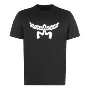 Biologisch Katoenen Crew-Neck T-Shirt MCM , Black , Heren