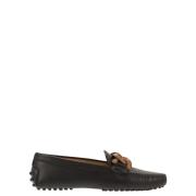 Loafer met metalen ketting en handgestikte details Tod's , Black , Dam...