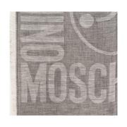 Sjaal met logo Moschino , Gray , Unisex