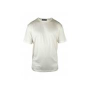 Off-White Katoenen en Zijden T-Shirt Loro Piana , White , Heren