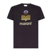 ‘Karman’ linnen T-shirt Isabel Marant , Blue , Heren