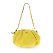 Shoulder bag with logo Moschino , Yellow , Dames