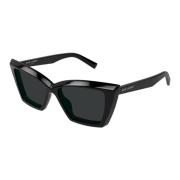 SL 657 001 Sunglasses Saint Laurent , Black , Dames