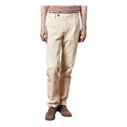 Zachte katoenen satijnen broek Massimo Alba , Beige , Heren