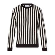 Striped sweatshirt Moschino , White , Heren