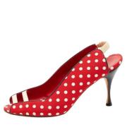 Pre-owned Canvas sandals Manolo Blahnik Pre-owned , Red , Dames