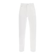 Biologisch katoenen cropped straight cut jeans Loulou Studio , White ,...