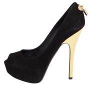 Pre-owned Suede heels Louis Vuitton Vintage , Black , Dames