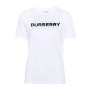 Wit Katoenen T-Shirt Burberry , White , Dames