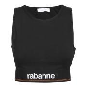 Zwarte Top Paco Rabanne , Black , Dames