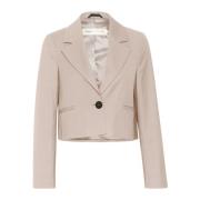 Korte Blazer Jas in Clay Melange InWear , Beige , Dames