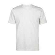 Geborduurd Crewneck T-Shirt Eleventy , Gray , Heren