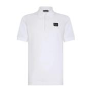 Witte Piqué Polo Shirt Dolce & Gabbana , White , Heren