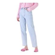 Rechte jeans met hoge taille Silvian Heach , Blue , Dames