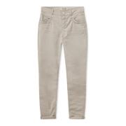 Klassieke broek met mooie geborduurde details MOS Mosh , Beige , Dames