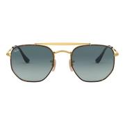 Marshal Sunglasses in Gold Havana/Blue Shaded Ray-Ban , Blue , Heren