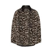 Leopardprint Faux-Fur Shirt Maison Margiela , Brown , Dames