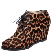 Pre-owned Fabric boots Christian Louboutin Pre-owned , Brown , Dames