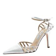 Pre-owned Satin sandals Jimmy Choo Pre-owned , White , Dames