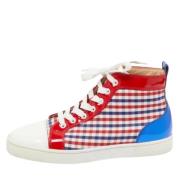 Pre-owned Fabric sneakers Christian Louboutin Pre-owned , Red , Dames