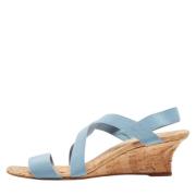 Pre-owned Fabric sandals Manolo Blahnik Pre-owned , Blue , Dames