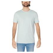 Heren T-Shirt Lente/Zomer Collectie 100% Katoen Boss , Blue , Heren