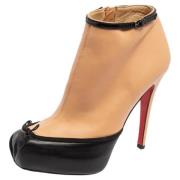 Pre-owned Leather boots Christian Louboutin Pre-owned , Beige , Dames