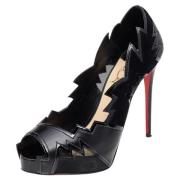 Pre-owned Leather heels Christian Louboutin Pre-owned , Black , Dames