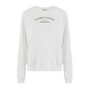 Glamoureuze Logo Sweatshirt Elisabetta Franchi , White , Dames