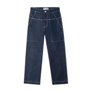 Donkere denim jeans met contrast stiksels Sunnei , Blue , Heren
