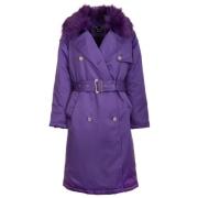 Violet Trench Jas Fracomina , Purple , Dames