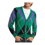 Mohair Trui met Geometrisch Borduursel Amaránto , Green , Heren