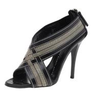 Pre-owned Leather sandals Giuseppe Zanotti Pre-owned , Black , Dames