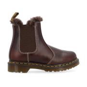 Bruine Leren Beatles Laars Dr. Martens , Brown , Dames