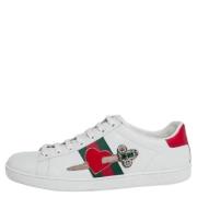 Pre-owned Leather sneakers Gucci Vintage , White , Dames