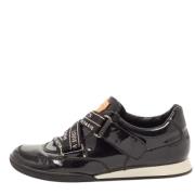 Pre-owned Leather sneakers Louis Vuitton Vintage , Black , Dames