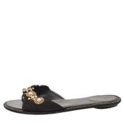 Pre-owned Suede sandals René Caovilla Pre-owned , Black , Dames