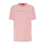 Roze katoenen T-shirt Versace , Pink , Dames