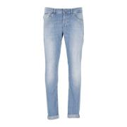 Blauwe Katoenen Jeans voor Mannen Dondup , Blue , Heren