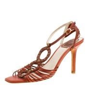 Pre-owned Leather sandals Dior Vintage , Brown , Dames