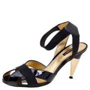Pre-owned Leather sandals Dolce & Gabbana Pre-owned , Black , Dames