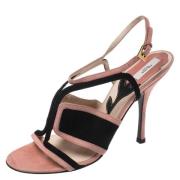 Pre-owned Suede sandals Prada Vintage , Pink , Dames