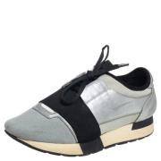 Pre-owned Leather sneakers Balenciaga Vintage , Gray , Dames