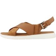 Stijlvolle platte sandalen voor vrouwen Geox , Brown , Dames