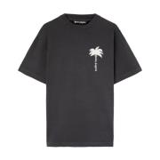 Grijze Palmboomprint T-shirt Palm Angels , Gray , Heren