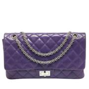 Pre-owned Leather chanel-bags Chanel Vintage , Purple , Dames