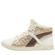 Pre-owned Leather sneakers Louis Vuitton Vintage , Gray , Dames