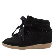 Pre-owned Suede sneakers Isabel Marant Pre-owned , Black , Dames