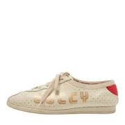 Pre-owned Leather sneakers Gucci Vintage , Beige , Dames