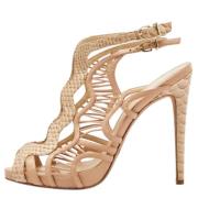Pre-owned Leather sandals Alexandre Birman Pre-owned , Beige , Dames